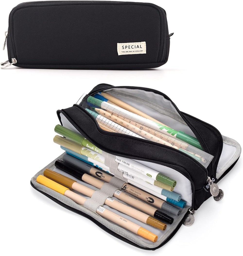 Large 3-Tier Compartment Pencil Case - Portable Multifunctional Storage Suitable for Students, Children, Adults, Girls, Boys