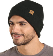 Winter Beanie Knit Hat for Men & Women - Merino Wool Ribbed Cap - Warm & Soft Stylish Toboggan Skull Caps for Cold Weather - Basic - Army Green