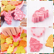 Christmas Cookie Cutters Set 12pcs Holiday Baking Set and DIY Fun 3D Christmas Cookie Stamps for Kids Fondant Mould Christmas Party Suppllies
