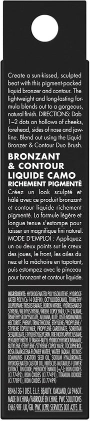 e.l.f. Camo Liquid Bronzer & Contour, Silky Highly Pigmented Formula, Creates a Long-Lasting Bronzed Glow & Natural Look, Vegan & Cruelty-Free, 4 Light/Medium - 5 Medium 29.57 ml (Pack of 1)
