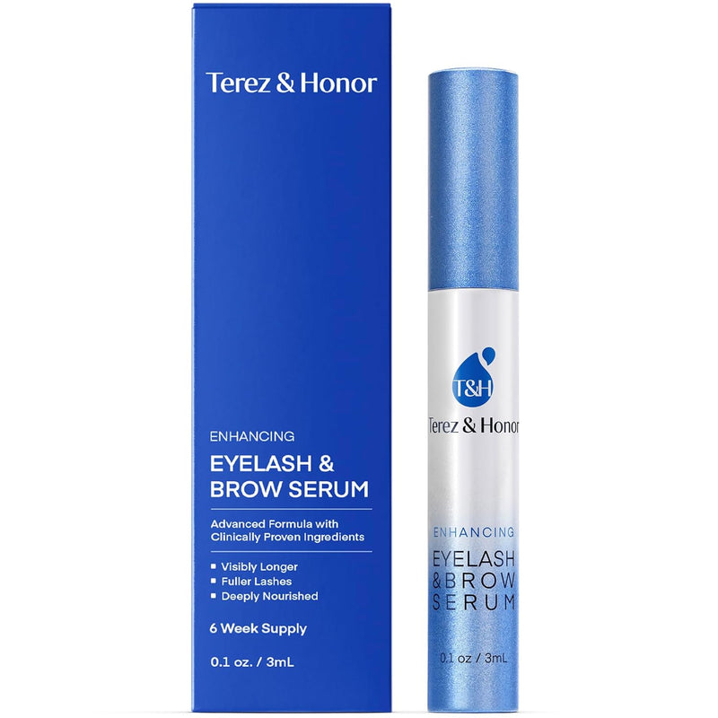 TEREZ & HONOR Natural Eyelash Growth Serum and Brow Enhancer to Grow Thicker, Longer Lashes for Long, Luscious Lashes and Eyebrows[3ml] 3ml
