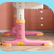 Height Adjustable Kids Desk and Chair Set, Study Table with Bookshelf & Drawer, Ergonomic School Desk Set for Boys & Girls, Bedroom Furniture for Children