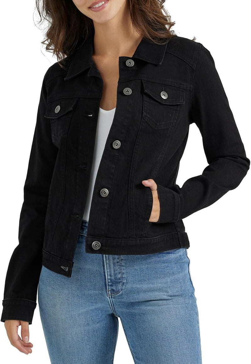 Wrangler Authentics Women's Stretch Denim Jacket - Black