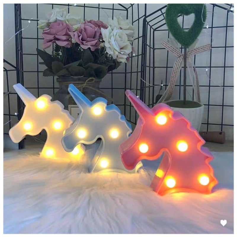 Goldedge Blue Mini Marquee Light - Unicorn Face, Birthday Gifts, Return Gifts, Decoration, Theme, Event