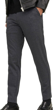 Male Chino Trousers Slim Fit Chino Trousers - dark grey melange