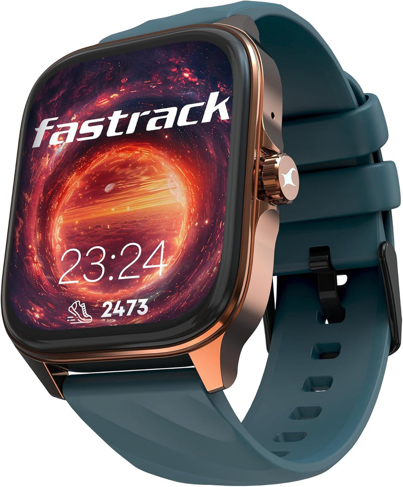 Astor FS1 Pro Smart Watch, 1.97' AMOLED Display, Bluetooth Calling, 100+ Sports Modes, SpO2 & Heart Rate Monitoring, Women's Health, IP68, Up to 5 Days Battery, Functional Crown - Teal Green
