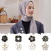 8Pcs Hijab Magnetic Pins, Multi-Use Muslim Scarf Magnetic Hijab Buttons Rhinestone Magnetic Scarf Brooch Modesty Pins Hijab Pins for Women Anti Exposure Fixed Brooches Women