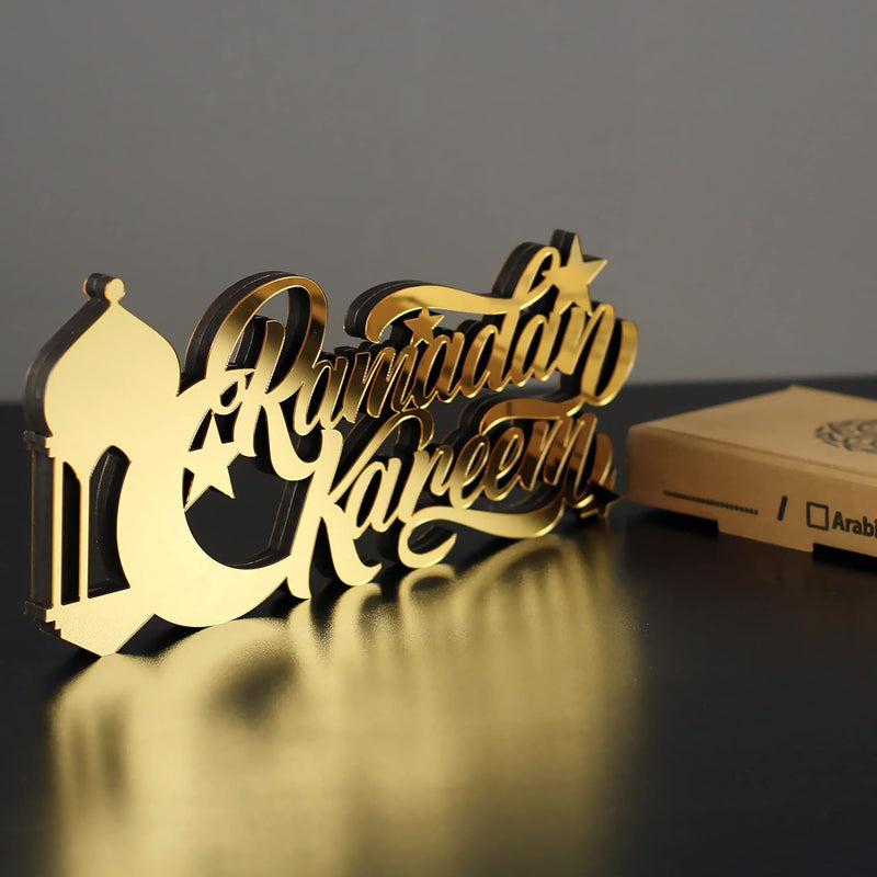 Wooden Islamic Acrylic Table Top | Ramadan Home Decor items
