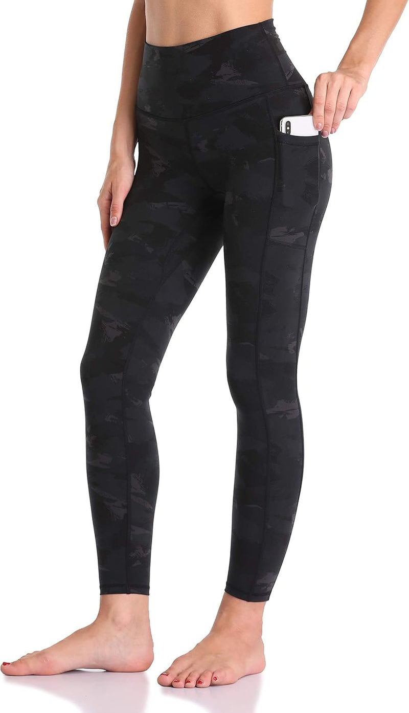 Colorfulkoala Women's High Waisted Tummy Control Workout Leggings 7/8 Length Yoga Pants with Pockets