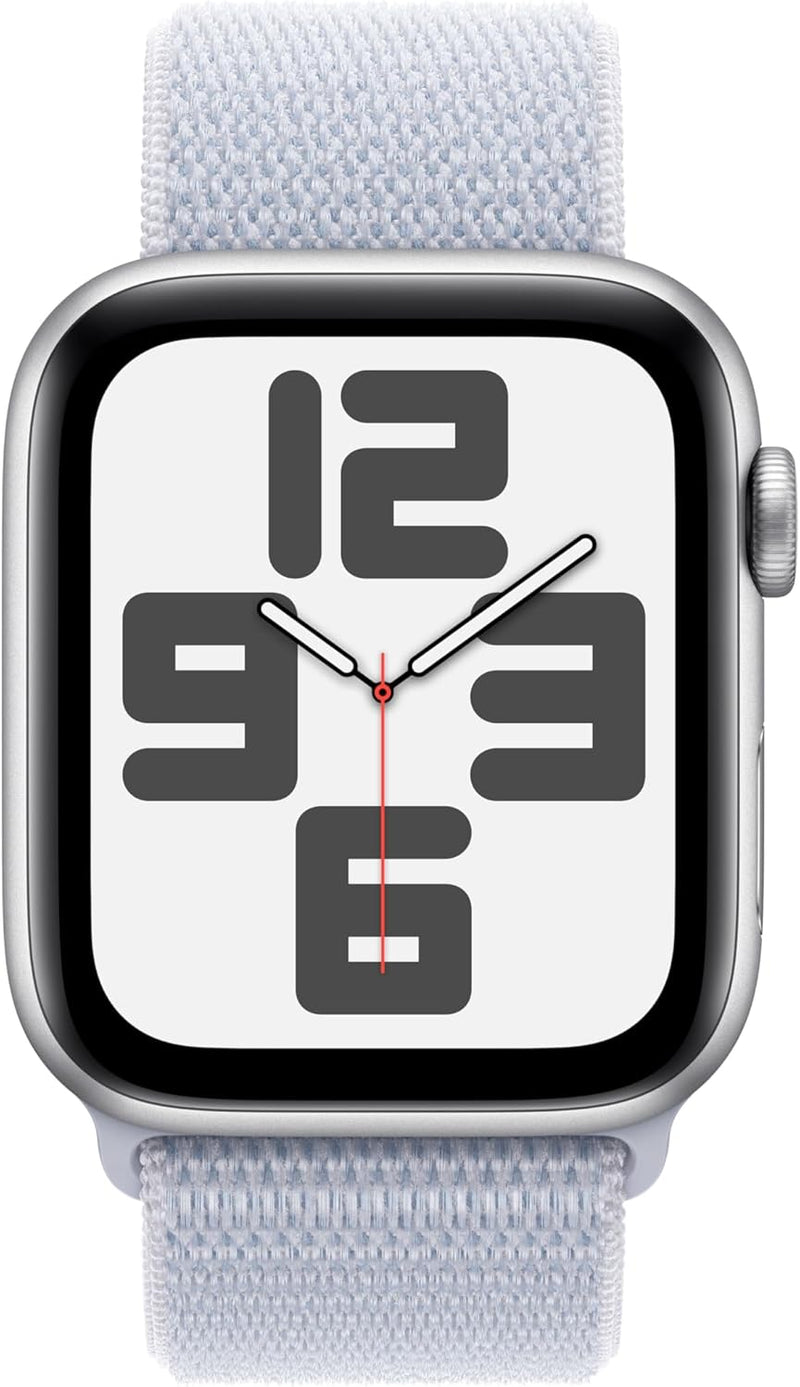 Apple Watch SE (2nd Gen) GPS + Cellular 40mm Smartwatch with Silver Aluminium Case with Denim Sport Band - M/L. Fitness and Sleep Trackers, Crash Detection, Heart Rate Monitor, Retina Display