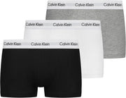 Men's 3P Low Rise Trunks (pack of 3) - BLACK/WHITE/GREY HEATHER