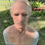 Realistic Latex Old Man Mask Male Disguise Halloween Fancy Dress Head the Elder Old Man Headgear for Masquerade Halloween Realistic Headgear Decoration Human Wrinkle Scary Hat Creepy Wrinkle Mask (E1)