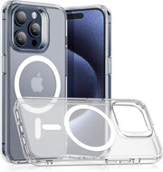 ESR for iPhone 15 Pro Max Case, Compatible with MagSafe, Military-Grade Protection, Yellowing Resistant, Scratch-Resistant Back, Magnetic Phone Cover for iPhone 15 Pro Max, Classic Series, Clear - iPhone 15 Pro Max B-Frosted Clear