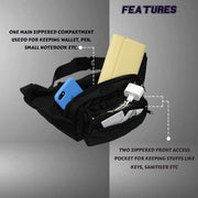 Miles Guc Black Sports Waist Bag (3681), Black, Fanny Pack