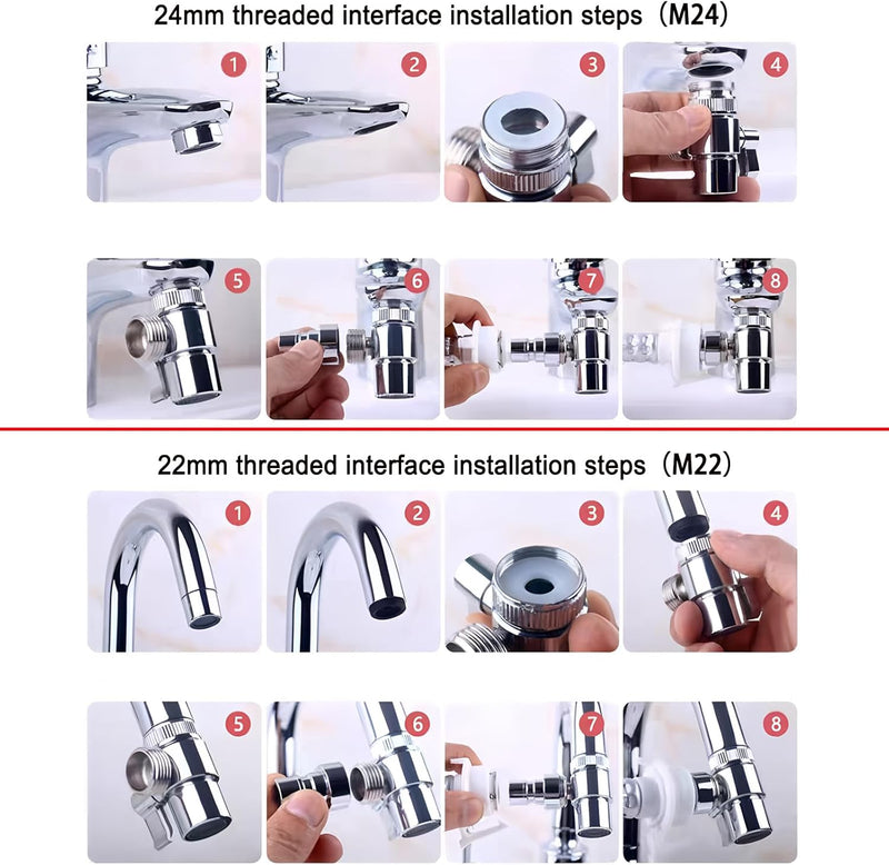 MILIWAN Handheld Bidet Sprayer Toilet Jet Spray Shower Stainless Steel Toilet Bidet Attachment with Hose Sink Shower Head Faucet Diverter for Feminine Wash, Baby Cloth Diaper Washer