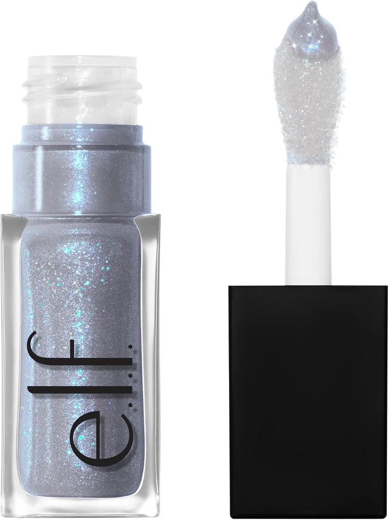 e.l.f. Glow Reviver Lip Oil, Nourishing and Hydrating with High-Shine Glimmer Finish & Sheer Wash Of Color, Minty Scent, Non-Sticky, Vegan & Cruelty-free, Candy Coded - Opal-ogy Tour 7.39 ml (Pack of 1)