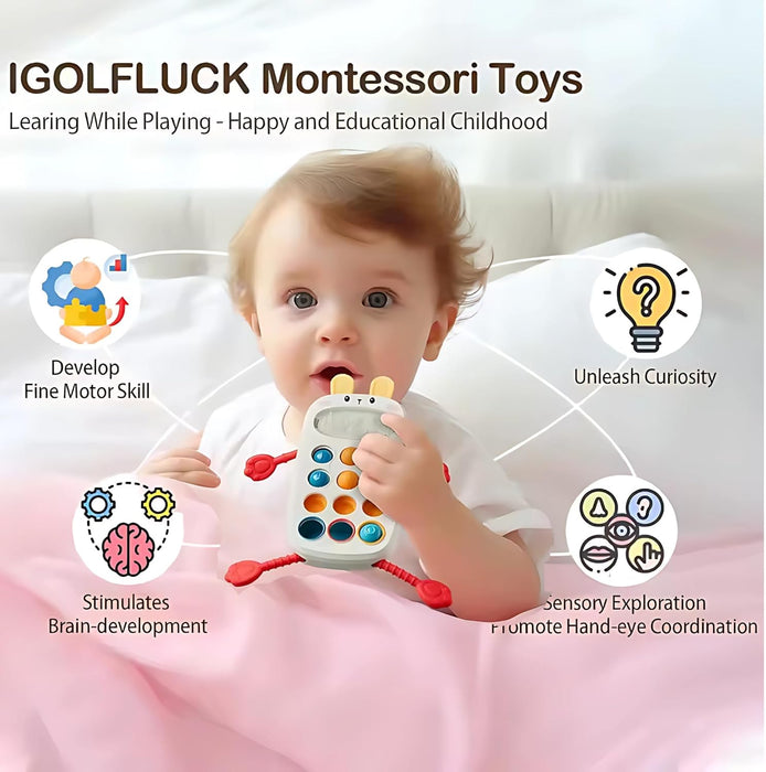 Twisoo Baby Sensory & Montessori Toys – Developmental Teething, Fidget & Activity Toys for Infants & Toddlers, Fine Motor Skill & Learning Playsets Multiple Styles (TOY-006-Red)
