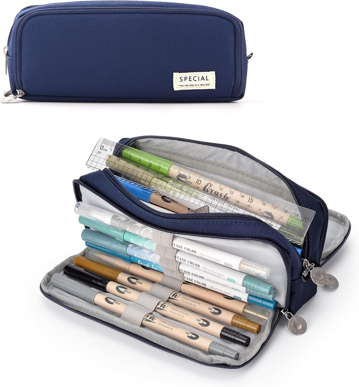 Large 3-Tier Compartment Pencil Case - Portable Multifunctional Storage Suitable for Students, Children, Adults, Girls, Boys – image 2