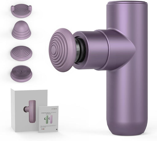 Mini-Monster Massage Gun, Portable Percussion Massager(Ultra-Light) Deep Tissue Back Massage with 4 Massages Heads & Silent Brushless Motor, Gifts for Men Women - Sunglow Purple