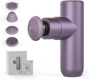Mini-Monster Massage Gun, Portable Percussion Massager(Ultra-Light) Deep Tissue Back Massage with 4 Massages Heads & Silent Brushless Motor, Gifts for Men Women - Sunglow Purple