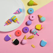 16 Pcs Food Erasers for Kids, 3D Cute Mini Ice Cream Donut Take Apart Erasers, Cool Fun Puzzle Desk Pet Erasers for Girls