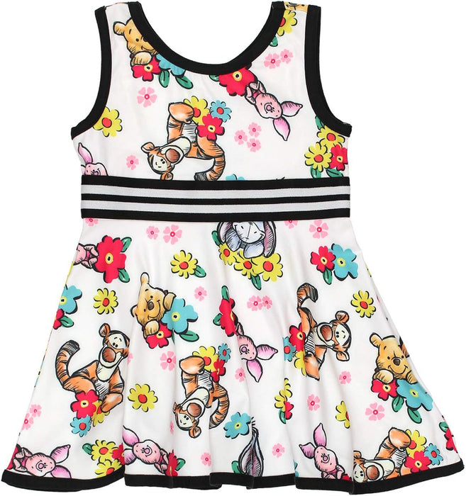 Minnie Mouse Daisy Duck Winnie The Pooh Piglet Tiger Baby Girls Toddler Fit and Flare Ultra Soft Dress