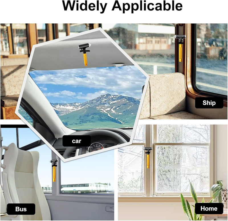 WONDER POINT Premium Car Glass Breaker with Seat Belt Cutter - Automotive Safety Hammer - Emergecy Escape Tool, Car Autoaccessory Metal Window Hammer, Vehicle Hard Aluminium Alloy Head Design