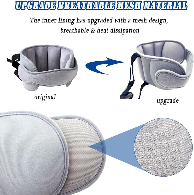 Baby Head Protector Car Seat,Car Seat Accessories for Kids,Car Safety Neck Pillows for Toddler Protection (gery)
