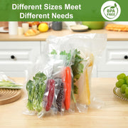 SKY-TOUCH 3 Rolls Vacuum Sealer Bags for Food, Thickened Puncture Prevention Food Saver BPA Free for Sous Vide cooking Microwave Freezer Storage (15x500cm, 22x500cm, 28x500cm)