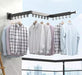 TTEDOYE Folding Clothes Hanger Wall Mount Cloth Drying Rack Retractable Home Laundry Clothesline For Balcony Bedroom Trifold Hole free clothes rack