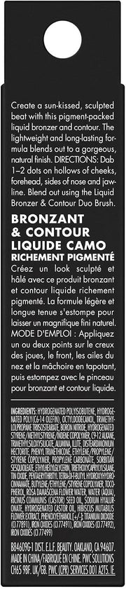 e.l.f. Camo Liquid Bronzer & Contour, Silky Highly Pigmented Formula, Creates a Long-Lasting Bronzed Glow & Natural Look, Vegan & Cruelty-Free, 4 Light/Medium - 1 Fair 29.57 ml (Pack of 1)