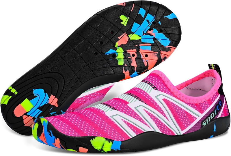 Water Shoes for Men Women, Swim Shoes Beach Pool Shoes Non-Slip Quick Dry Aqua Socks, Adult Barefoot Sports Shoes for Surf Water Yoga