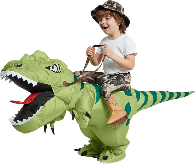Halloween Inflatable Dinosaur Costume Kids,Blow Up T Rex Suit Boys Girls