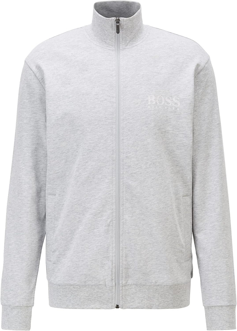 BOSS Men's Authentic Jacket Z Cotton Terry Jacket with Zip and Logo Print