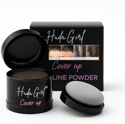 Cover Up Line Powder, Black Darkest Neutral Tone, Hair Root Touch Up for Grey Coverage, Instant Color with Applicator