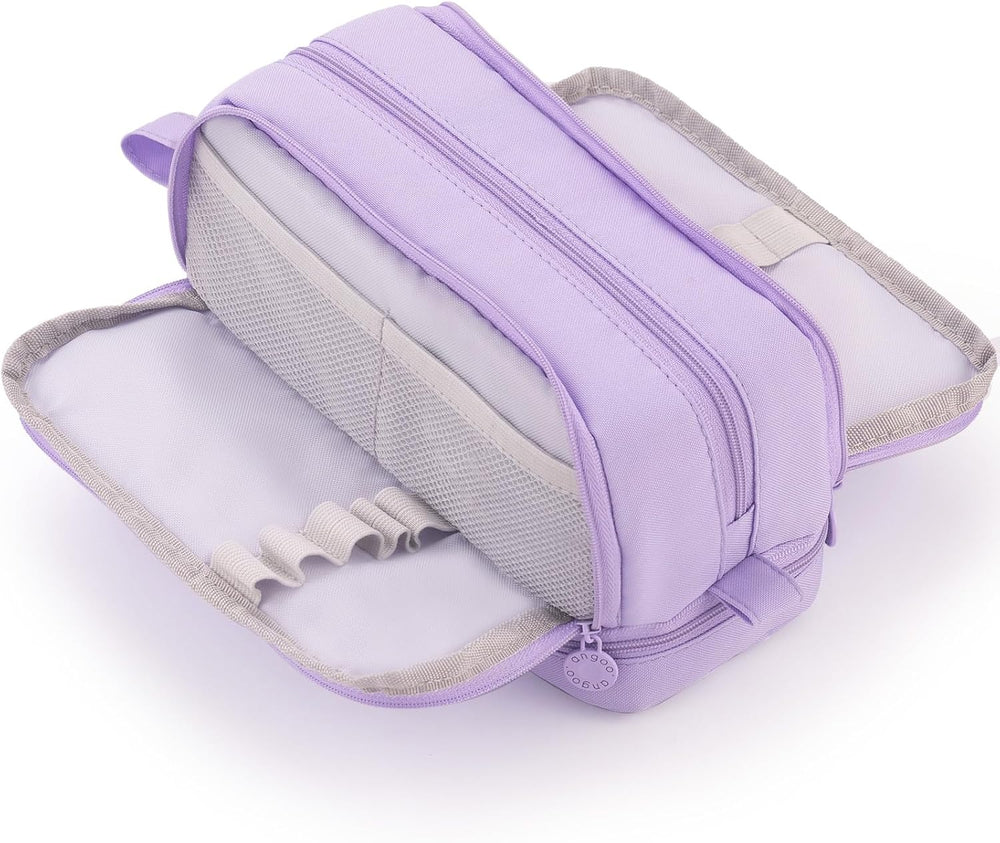 CICIMELON Large Capacity Pen Pencil Case with 4 Compartments, Multi-Slot Pencil Pouch Bag