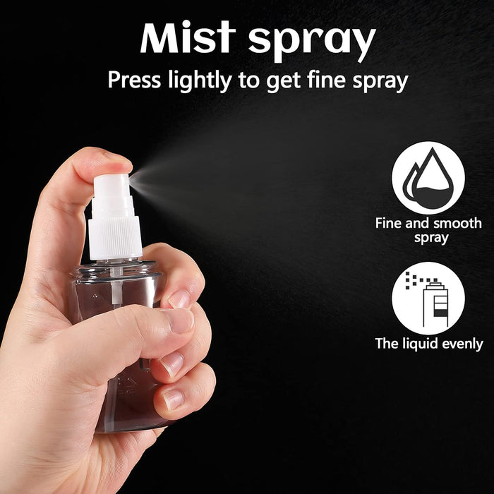 2 Sets 8 Pieces Leakproof Travel Bottles for Toiletries, Clear Portable Travel Liquid Container Refillable Shampoo Travel Bottle Sprayer Travel Size Toiletry Bottles Reusable Travel Lotion Bottles