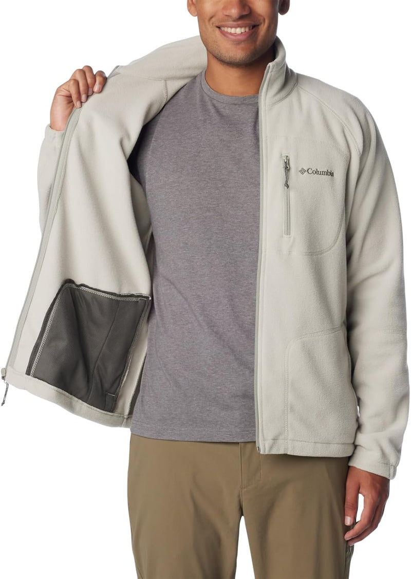 Columbia Men's Full Zip Fleece Jacket, Fast Trek Light, Carnelian Red, XXL