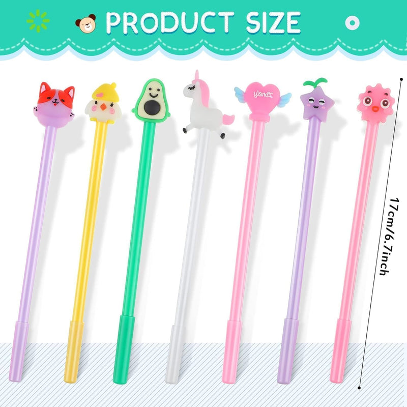 40 Pack Cute Cartoon Pens Animal Writing Pens 0.5 mm Assorted Styles Pens Stationery for Office School Student Kids Present,Classroom, Party Favors, Goodie Bags Fillers, Birthday Day Gifts and Prize