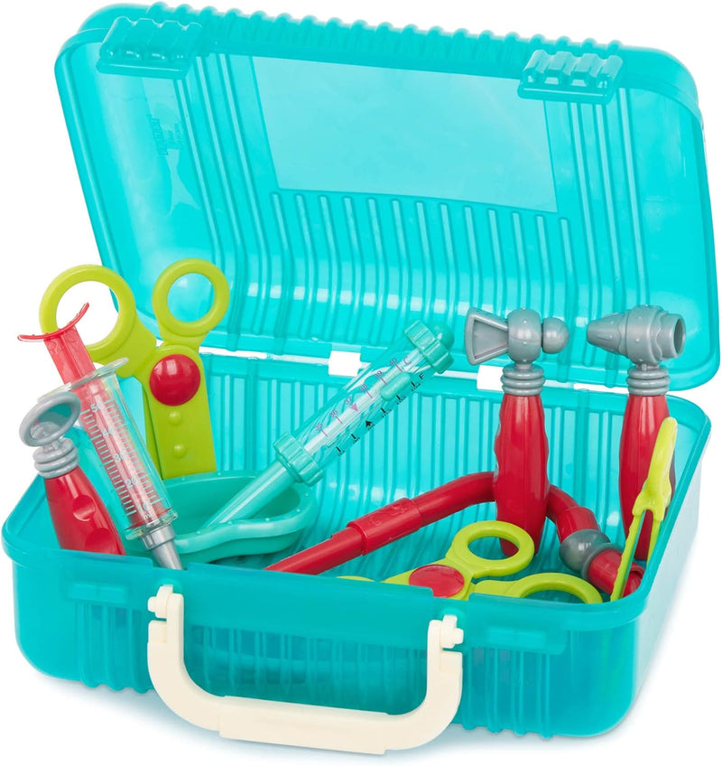 Battat Deluxe Doctor Kit Pretend Play Doctor Set for Kids 3 years + (11-Pcs), Blue - Battat – Deluxe Doctor Kit – Pretend Play Doctor Set for Kids 3 Years + (11-Pcs)
