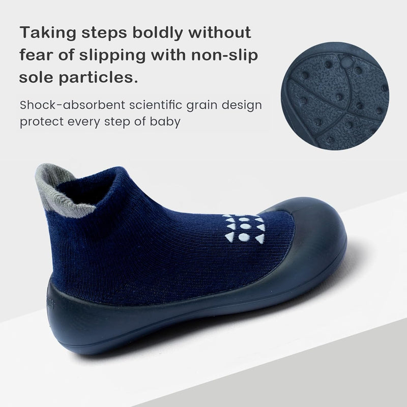 Bearbay Baby Sock Shoes Baby Walking Shoes Infant Non-Slip Breathable Slippers with Soft Rubber Sole Baby Boys Girls Sneakers