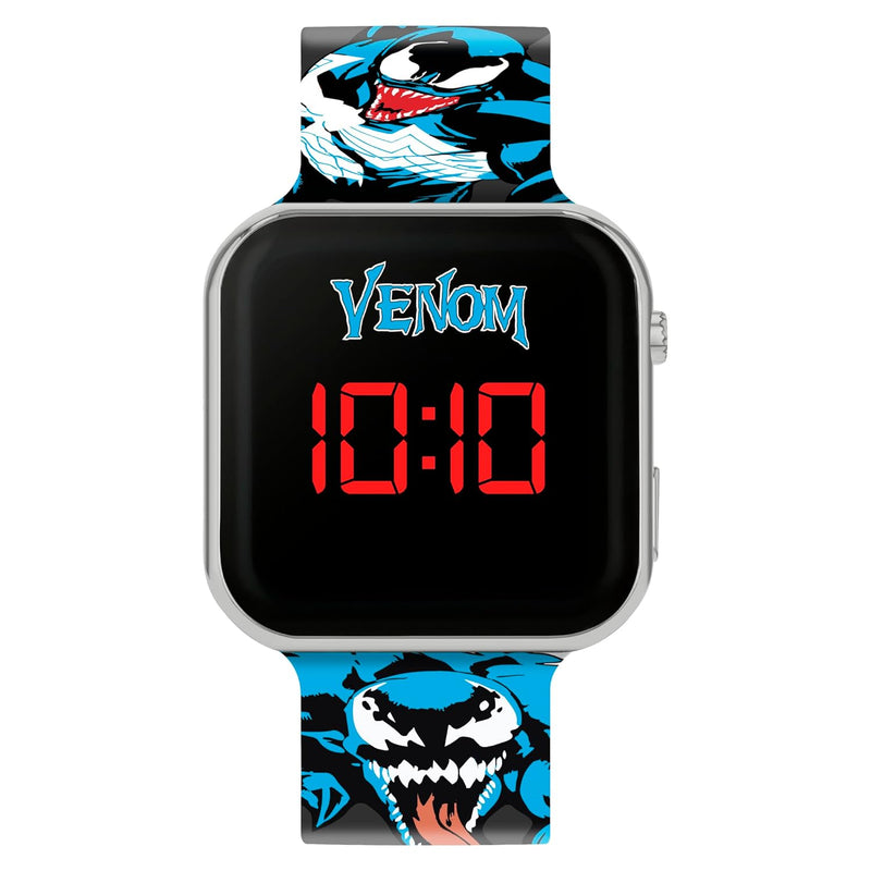 Disney Venom Kids LED Digital Watch with Printed Character Black Silicone Strap,VEN4001