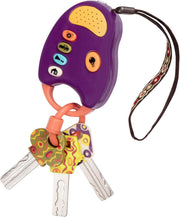 B. toys- FunKeys- Pretend Play- Toy Keys For Toddlers and Babies, Red- 10 Months + - Plum