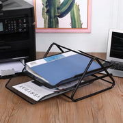 Desk Deposit Tray 2 Layer A4 Metal tray Office Desk Organiser Paper office Mesh Document Basket File Paper Tray Letter Organiser Holder Desktop Accessories