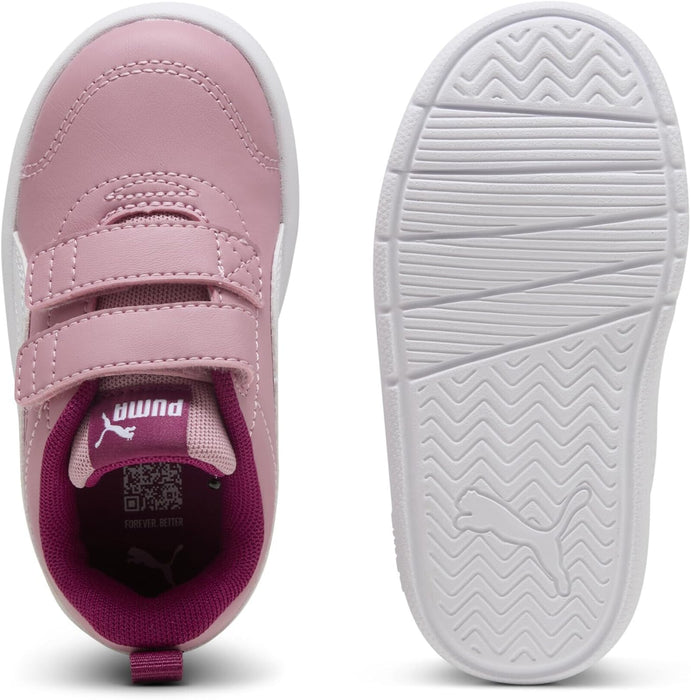 PUMA Courtflex V3 V Inf Poised Pink-PUMA Whit unisex-child Shoes