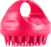 Ross Hair Scalp Massager Shampoo Brush with Soft Silicone Bristles - Style 1 Pink