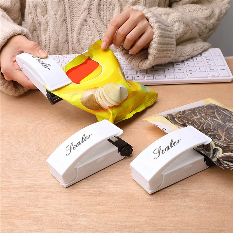 KASTWAVE Portable Mini Handheld Sealing Household Machine, Bag Sealer Mini Heat Seal for Food Storage, Handheld Kitchen Gadgets Sealing Resealer for Chip Bags, Plastic Bags, Snack Bags (1Pcs)