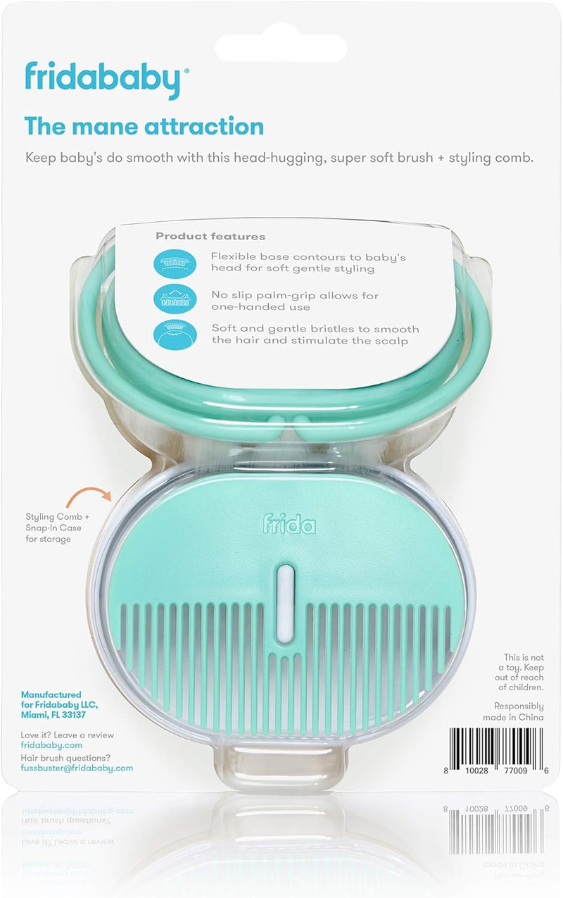 Head-Hugging Hairbrush + Styling Comb Set - White
