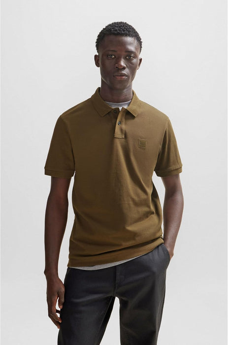 BOSS Men's Passenger Slim Fit Stretch Cotton Polo Shirt with Logo Patch