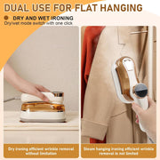 TERRIFI Steamer for Clothes, 1200W Foldable Handheld Travel Steamer, Mini Steam Iron, Fast Heat Up, Portable Garment Steamer for Home and Travel, 180ml Water Tank, White